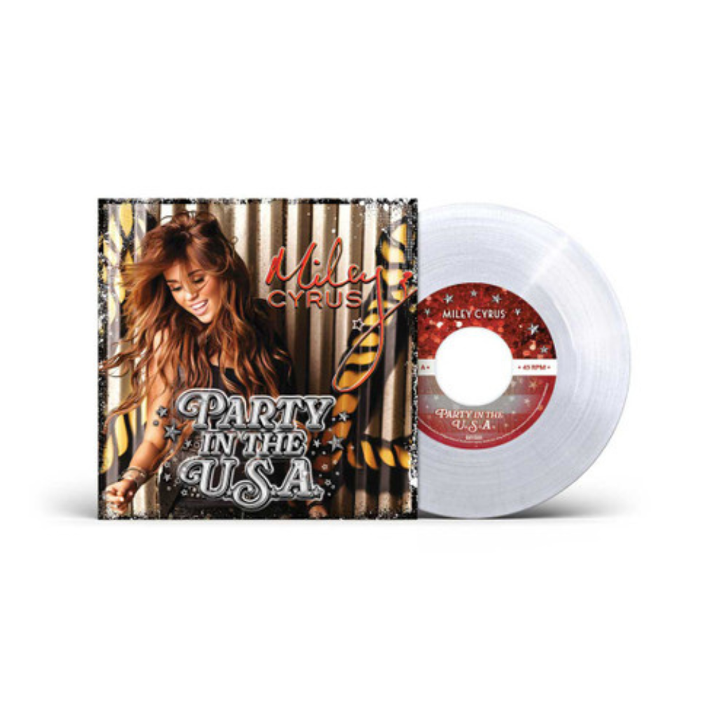 Miley Cyrus - Party In The U.S.A - Clear Glitter Vinyl 7" Single